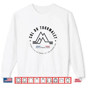 Sweatshirt Col Du Tourmalet France French Pyrenees Road Bike Cycling Shirt