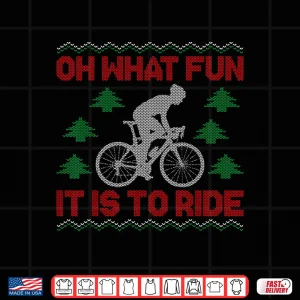 Design Funny Road Bike Riding Cycling Ugly Christmas Sweater Oh Shirt
