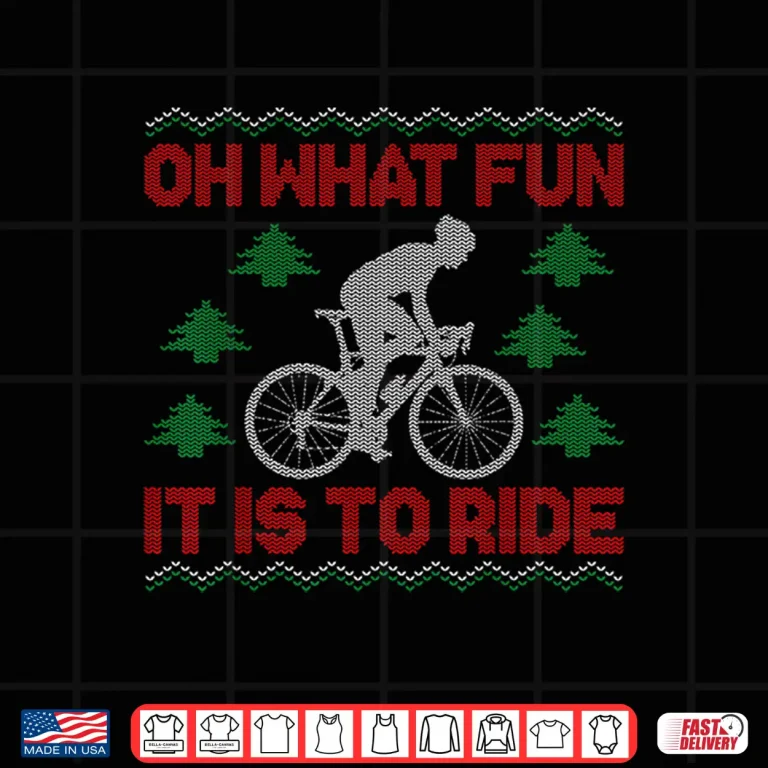 Design Funny Road Bike Riding Cycling Ugly Christmas Sweater Oh Shirt