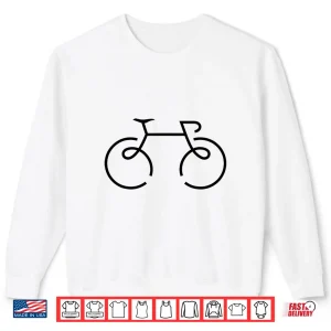 Sweatshirt Minimalist road cycling line drawing bicycle for bike riders Shirt