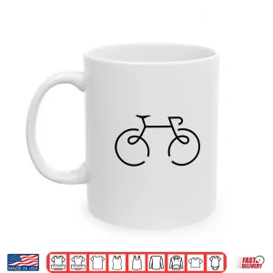 Mug Minimalist road cycling line drawing bicycle for bike riders Shirt