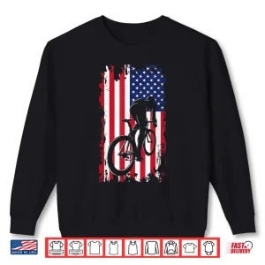 Sweatshirt American Flag Road Biking Cycling Apparel Cycling Shirt