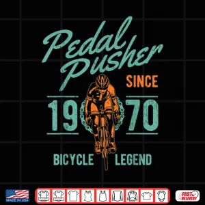 Design 1970 50th Birthday Gift Road Cycling Biking Bicycle Cyclist Shirt