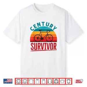 Century Survivor 100 Mile Bicycle Ride Road Cycling Shirt