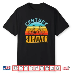 Century Survivor 100 Mile Bicycle Road Cycling Ride Shirt