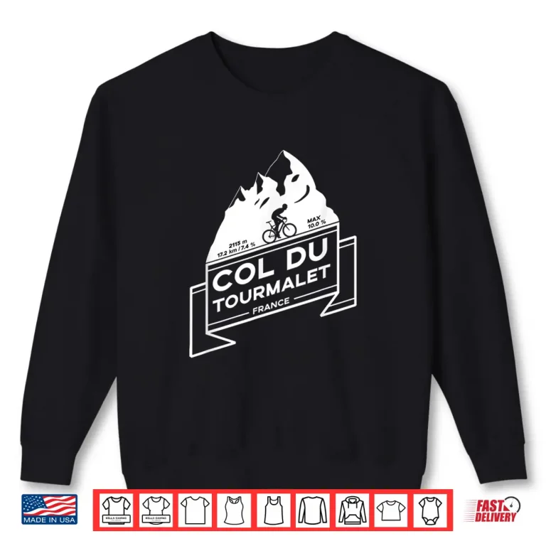 Sweatshirt Col Du Tourmalet Road Cycling Shirt