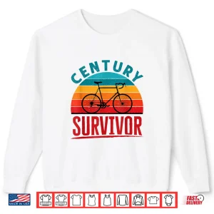 Sweatshirt Century Survivor 100 Mile Bicycle Ride Road Cycling Shirt