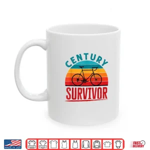Mug Century Survivor 100 Mile Bicycle Ride Road Cycling Shirt