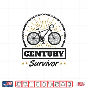Design Century Survivor Road Cycling Ride 100 Miles Shirt