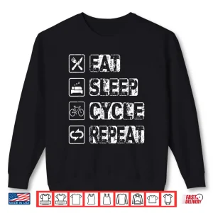 Sweatshirt Eat Sleep Cycle Repeat Road bike Cyclist Cycling Shirt