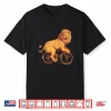 Lion On Bicycle Road Bike Animal Funny Cycling Cyclist Gift Shirt