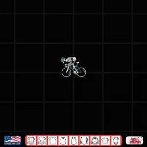 Design Skeleton Riding Road Bike Bicycle Biking Cycling Cyclist Shirt
