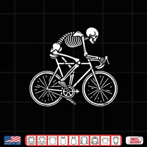 Design Skeleton Road Bike Bicycle Biking Cycling Biker Cyclist Shirt