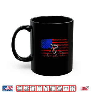 Mug American Flag Road Biking Cycling Professional Graphic Shirt
