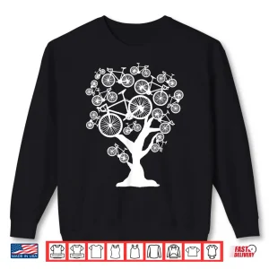 Sweatshirt Bicycle Tree Road Bike Cycling Cyclist Vintage Retro Shirt