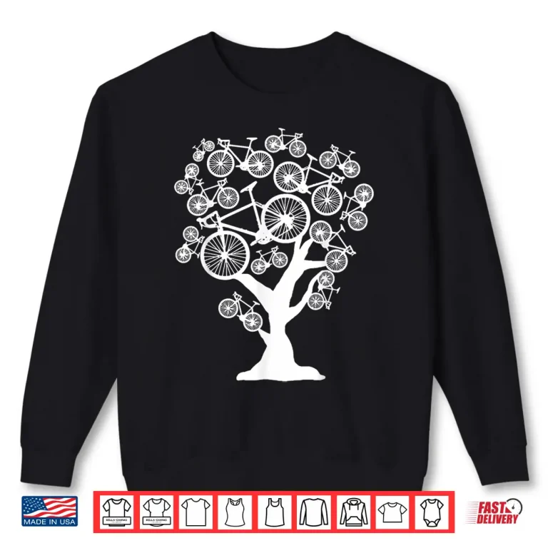 Sweatshirt Bicycle Tree Road Bike Cycling Cyclist Vintage Retro Shirt