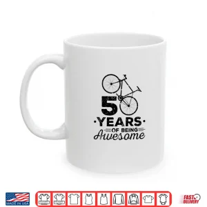Mug Bicycle Biking Fiftieth Birthday Cyclist Graphic Design Shirt