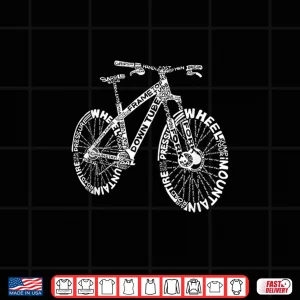 Design Bicycle Anatomy Mountain Bike MTB Parts Professional Rider Shirt