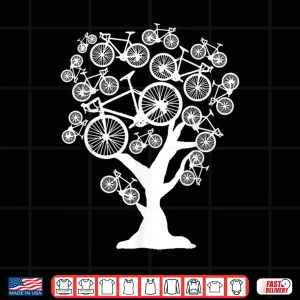 Design Bicycle Tree Road Bike Cycling Cyclist Vintage Retro Shirt