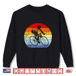 Sweatshirt Cyclist Retro Sunset Vintage Style Road Racing Tour Shirt