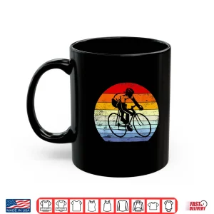 Mug Cyclist Retro Sunset Vintage Style Road Racing Tour Shirt