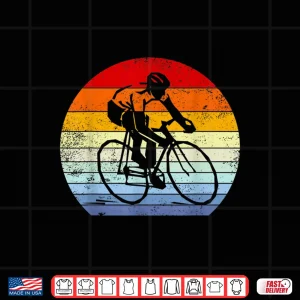 Design Cyclist Retro Sunset Vintage Style Road Racing Tour Shirt