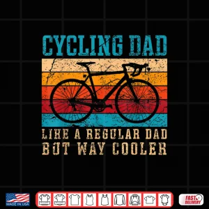 Design Cycling Fatherhood Cyclist Road Biker Retro Road Design Shirt
