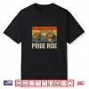 Pride Cycling Retro Rainbow Bike Lgbtq Rider Gift Shirt