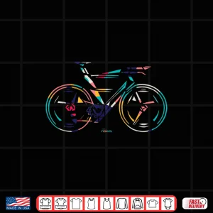 Design RACING BIKE ROAD GRAVEL FITNESS CYCLING TIME TRAIL RAINBOW Shirt