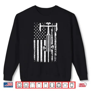 Sweatshirt Road Bike American Flag Gravel Bike Bicycle Road Cycling Shirt