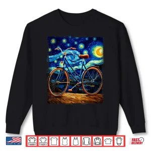 Sweatshirt Road Bike Bicycle Cycling Van Gogh Artistic Bicycle Shirt