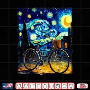 Design Road Biking Bicycle Cycling Van Gogh Artistic Graphic Shirt