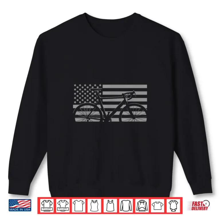 Sweatshirt American Flag Road Biking Cycling Apparel Bike Cycling Shirt