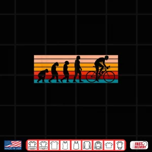 Design Human Evolution Road Biker Cyclist Cylcing Road Cyclist Shirt