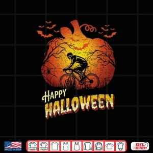 Design Road Bike Racing Cyclist Silhouette Halloween Cycling Shirt