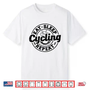 Eat Sleep Cycling Repeat Road Bike Bicycle Cyclist Triathlon Shirt