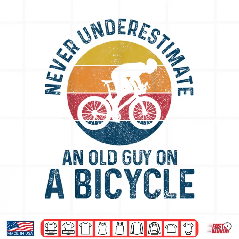 Design Mens Cycling Cyclist Old Guy On A Bicycle Funny Road Bike Shirt