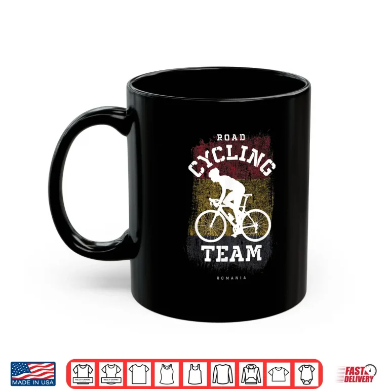 Mug Road Cycling Romania Road Bike Speed Bicycle Cyclist Shirt