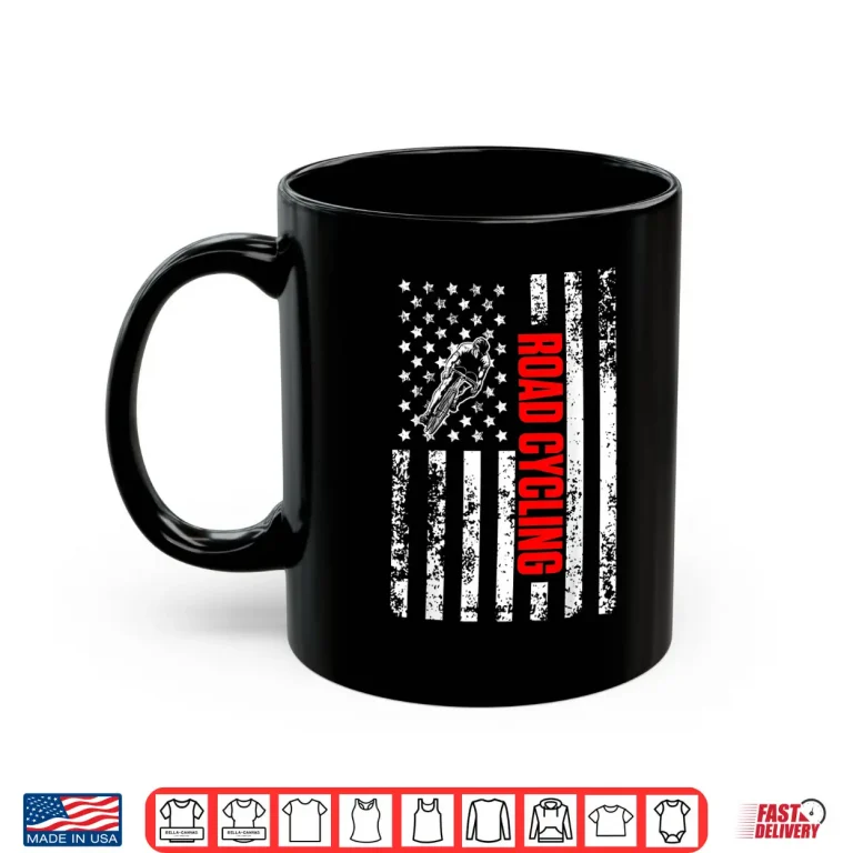 Us American Flag Bicycles Sports Patriotic Road Cycling Shirt 3 Mug US American Flag Bicycles Sports Patriotic Road Cycling Shirt 1