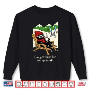 Sweatshirt Apres Ski Cat Skiing Funny Winter Sports Graphic Shirt