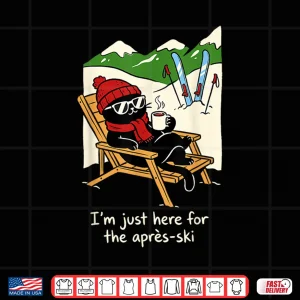 Design Apres Ski Cat Skiing Funny Winter Sports Graphic Shirt