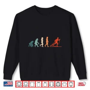 Sweatshirt Cross Country Evolution XC Skiing Outfit Funny Shirt