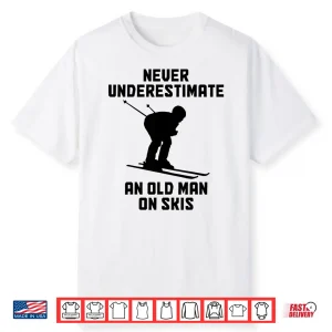 Funny Skiing Skier Professional Minimalist Graphic Shirt