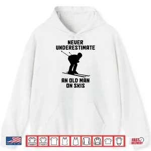 Hoodie Funny Skiing Skier Professional Minimalist Graphic Shirt