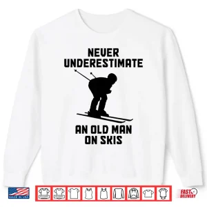 Sweatshirt Funny Skiing Skier Professional Minimalist Graphic Shirt
