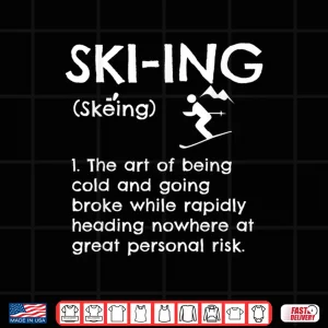 Design Funny Skiing Definition Ski Gift Idea Professional Shirt