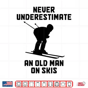 Design Funny Skiing Skier Professional Minimalist Graphic Shirt