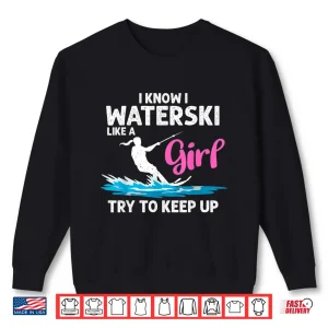 Sweatshirt Funny Water Ski Designs Water Skier Athletes Shirt