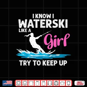 Design Funny Water Ski Designs Water Skier Athletes Shirt