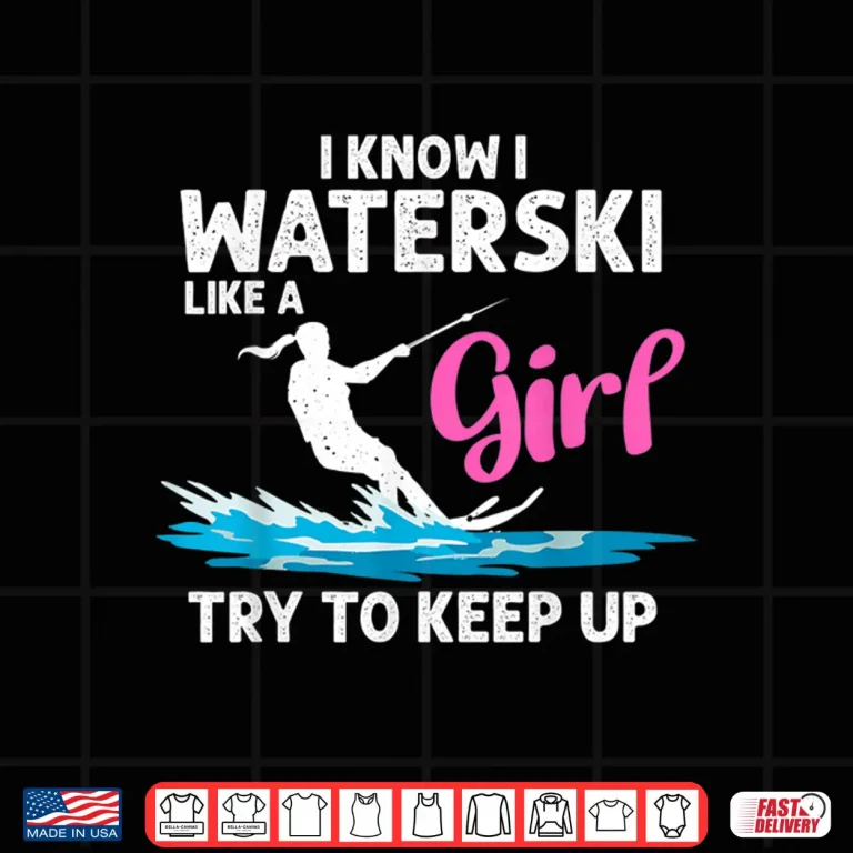 Design Funny Water Ski Designs Water Skier Athletes Shirt